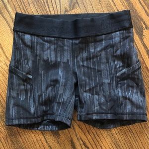 Short Black metallic biker shorts